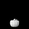 SOUP TUREEN 14 CM PUMPKIN WITH LID - WHITE HIGH GLASS